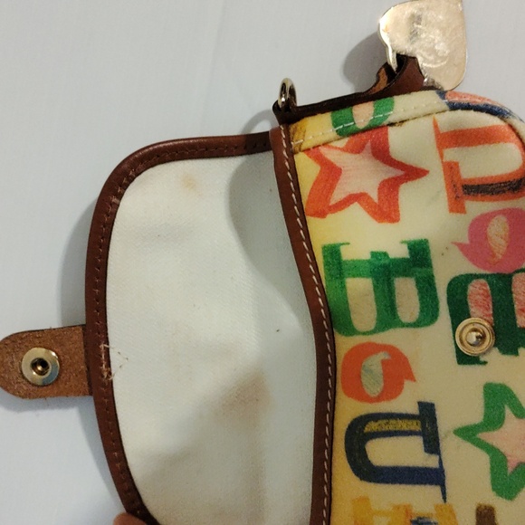 Vintage  Dooney & Bourke Doodle Scribble Wristlet - Picture 6 of 7